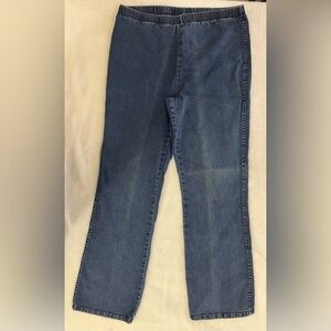 Vintage Newport News Jeanology Elastic Waist Straight Leg Jeggings Sz L GVC‎